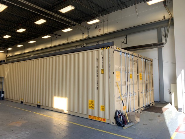Shipping container conversion — industrial fabrication project