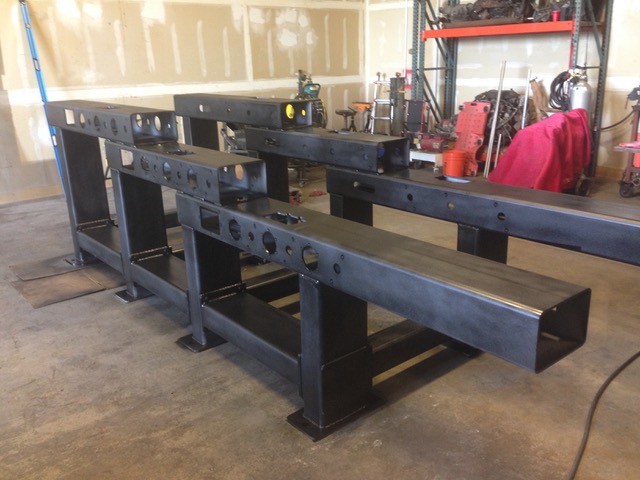 Custom steel frame assembly — precision shop fabrication